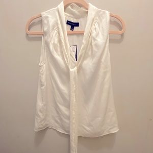 Banana Republic sleeveless blouse with tie
